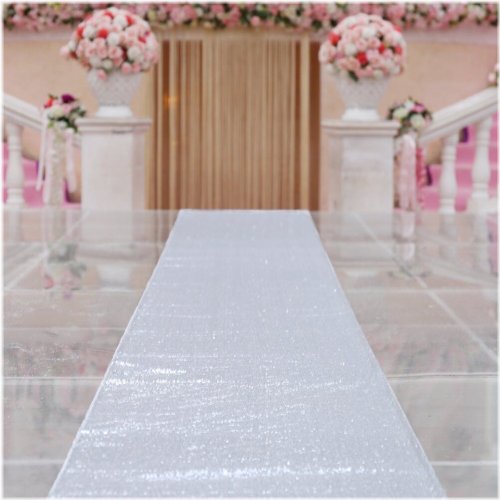 Shimmering Silver Sequin Floor Runner