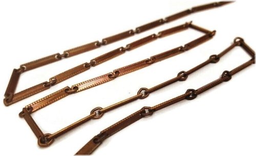 Rustic Steel Etched Edge Link Chain