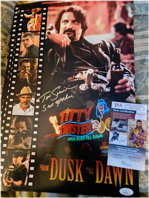 Dusk Dawn Autographed Photo by Tom Savini - JSA Certified