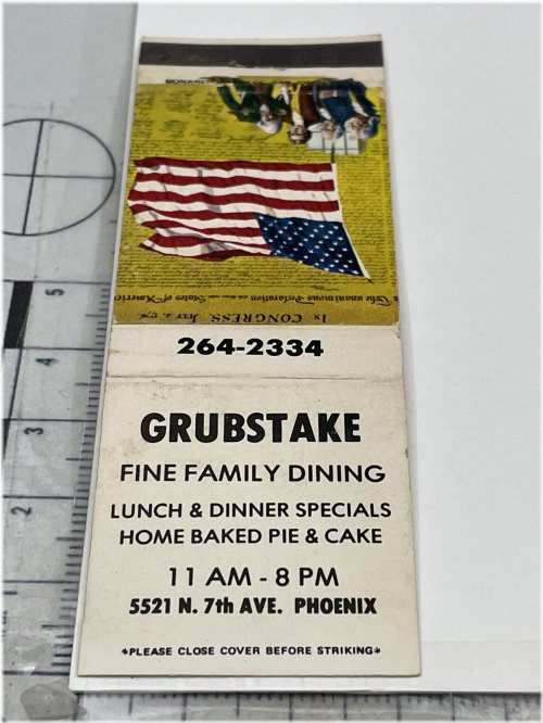 Phoenix Grubstake Matchbook