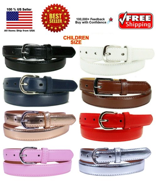 Stitched Leather Belt with Silver Buckle