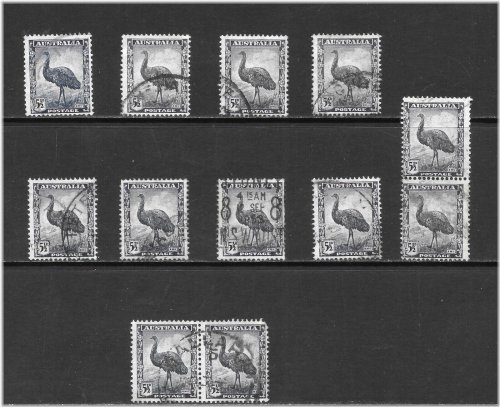Australian Emu Stamp Collection