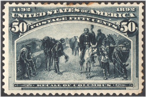 1893 Columbus Recall 50c Stamp in Mint Condition