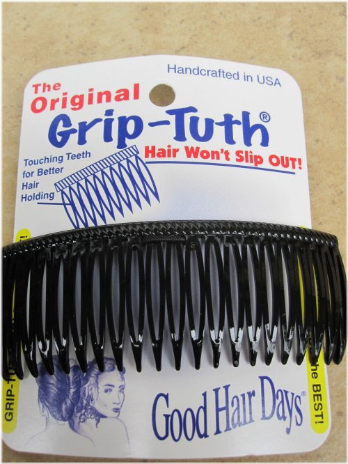 Black Grip-Tuth Frenchy Hair Comb