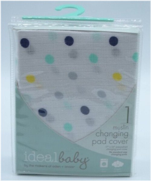 Polka Dot Muslin Changing Pad Cover