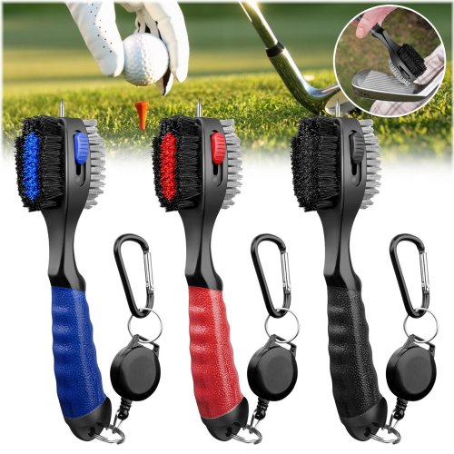 ProClean Golf Club Maintenance Kit with Dual-Sided Brush and Spike