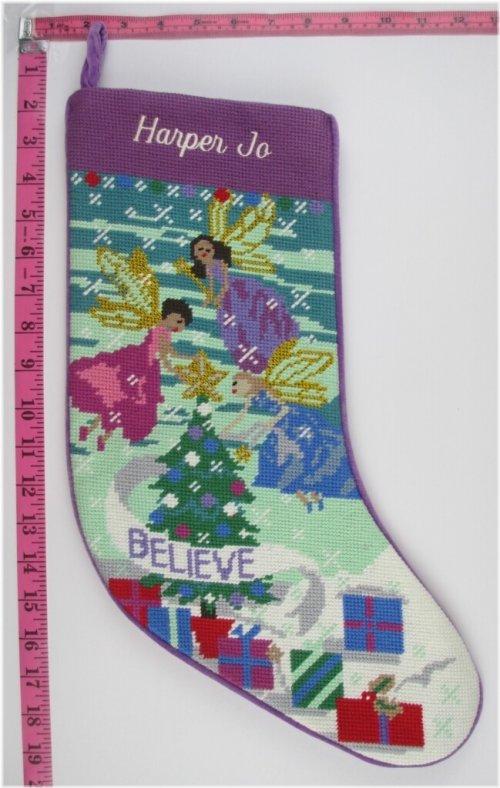Enchanted Needlepoint Christmas Stocking - Harper Jo