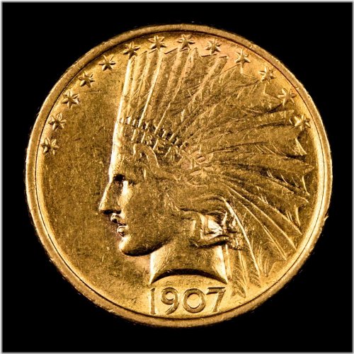 1907 Indian Gold Eagle - Almost Uncirculated (AU)