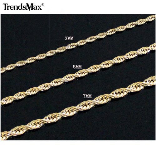 Golden Rope Chain Necklace