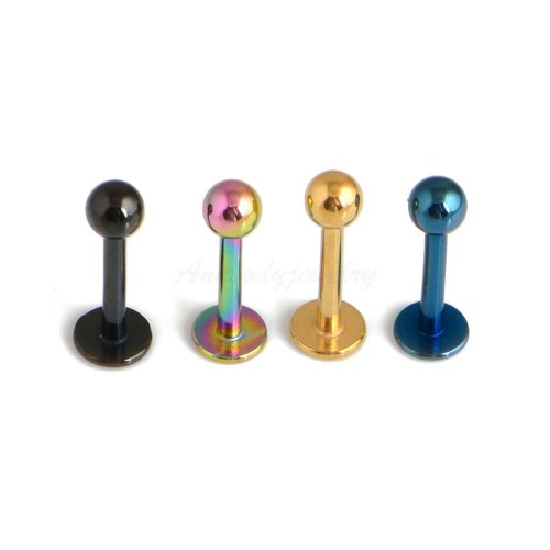 Titanium Anodized Steel Lip and Ear Bar