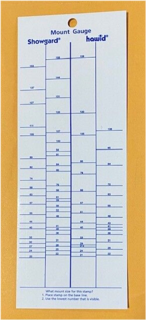 Stamp Mount Measuring Tool - Showgard Gauge with Free USA Shipping