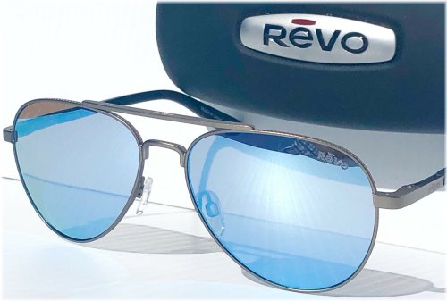 Gunmetal Aviator Blue Polarized Sunglasses