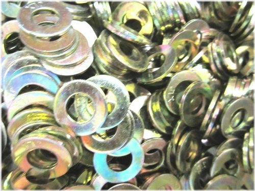 Yellow Zinc Flat Washer Set - 700 Pieces for SAE Bolts