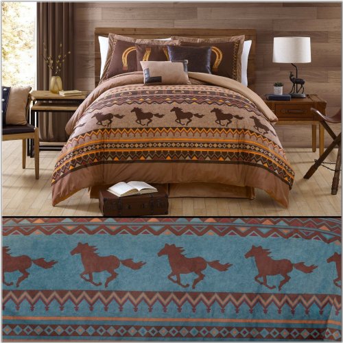 Wild Horses Microsuede Comforter Set