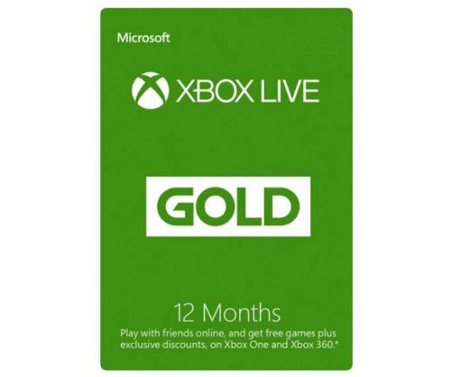 Gold Pass: 12-Month Xbox Live Membership Card with Fast Shipping