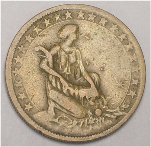 1927 Brazilian Kneeling Liberty 1000 Reis Coin