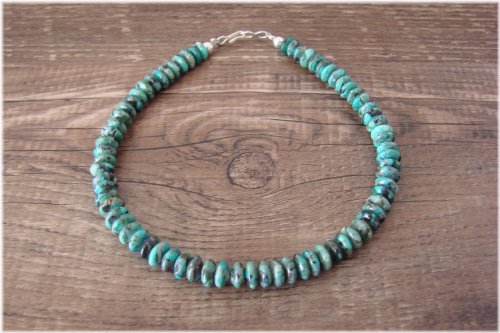 Turquoise Rondelle Anklet/Bracelet crafted by D. Jake