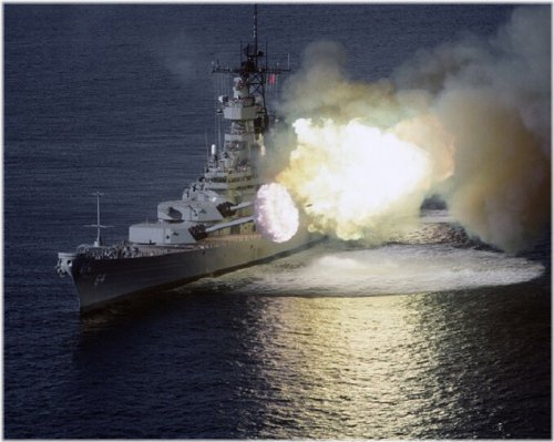 Vintage Cold War Naval Firepower Photograph