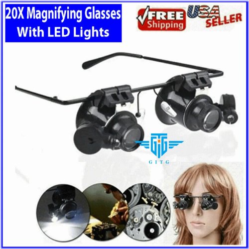 PrecisionView LED Magnifying Glasses for Jewelry and Watch Repair