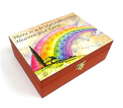 Rainbow Bridge Remembrance Box for Beloved Pets