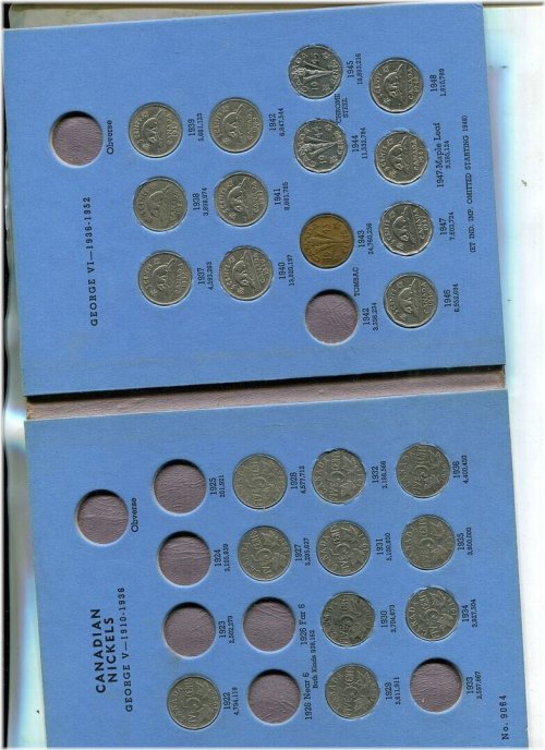 Canadian Nickel Collection 1922-1960