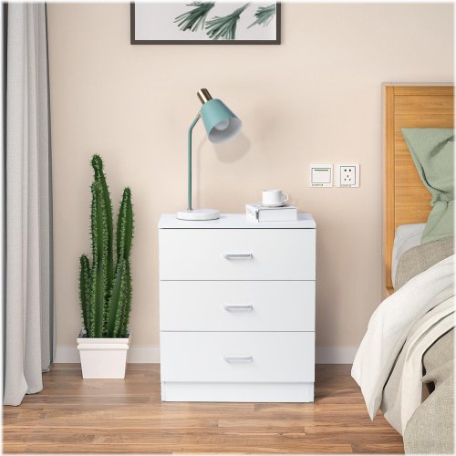 Tri-Drawer Wooden Nightstand: A Chic Addition to Your Bedroom Decor