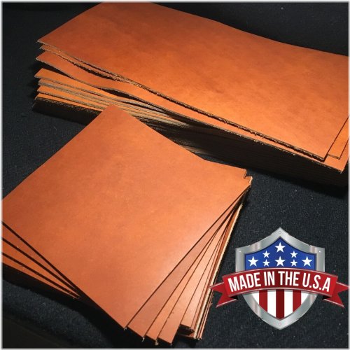 Soft Copper Leather Square - Full Grain Cut Piece