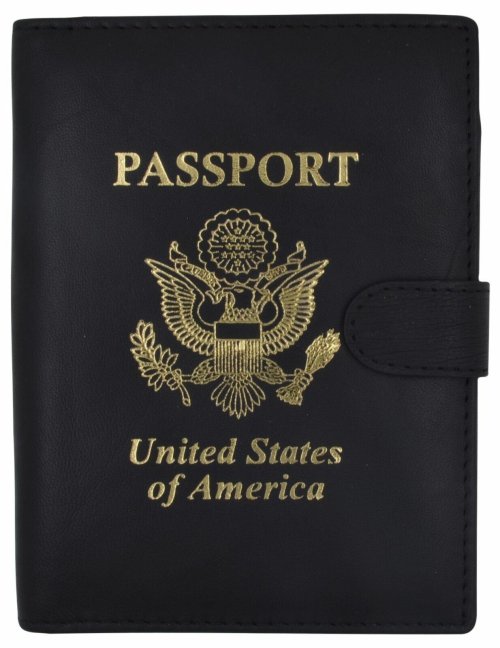 USA Leather Passport Cover