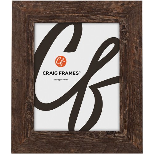 Brown Oak Faux Barnwood Picture Frame by Craig Frames American Barn