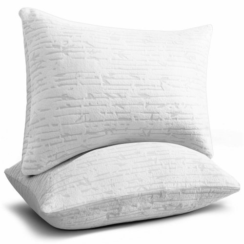 Bamboo Memory Foam Pillow with Hypoallergenic Cover - King or Queen Size