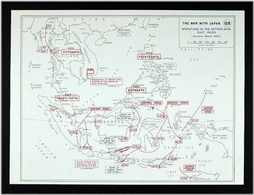 WWII Map: Battle of Java Sea, March 1942