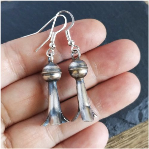 Southwest Heritage Silver Drop Earrings