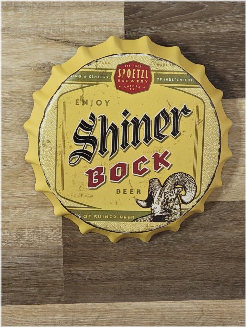 Shiner Texas Vintage Style Round Metal Sign