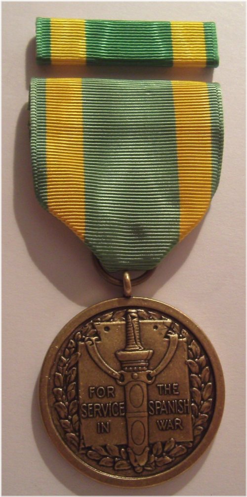 1898 Service Medal with Ribbon for U.S. Army Veterans