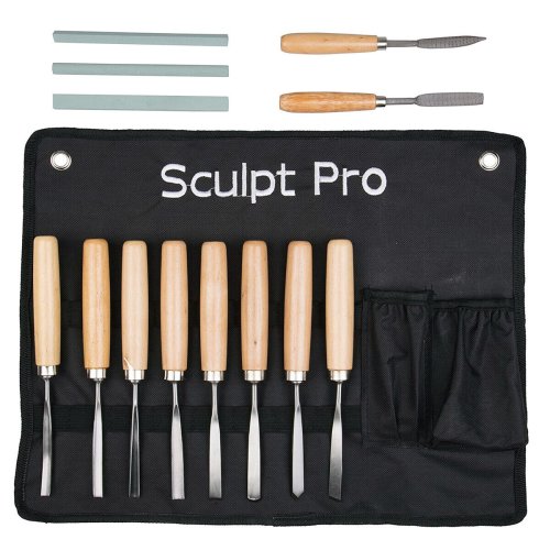 Precision Carving Chisel Set - 12 Piece Professional Gouges Kit for Woodworking