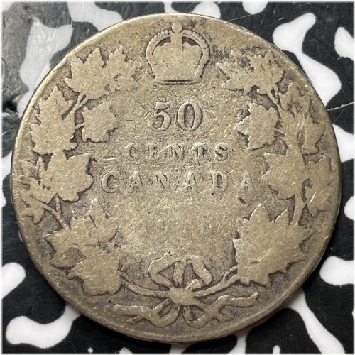 Vintage Canadian Silver Half Dollar