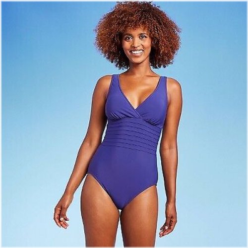 Aqua Green Waist Detail One Piece Swimsuit