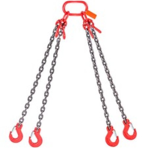 Durable Quad Leg Lifting Chain with Grab Hooks
