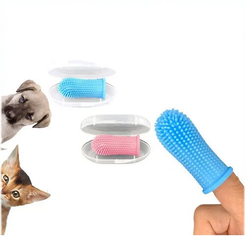 360º Pet Fingerbrush with Silicone Bristles