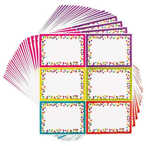 Colorful Name Tags for Kids and Classroom Desks (144 Pieces, 3.5 x 2.5 In)