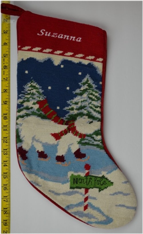 Frosty Arctic Monogrammed Stocking