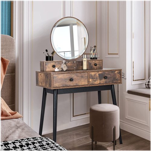 Glowing Dressing Table with Comfortable Stool