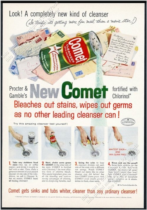Comet Cleanser Retro Print Ad
