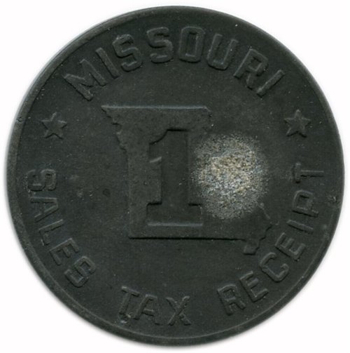 Missouri Sales Tax Zinc Token