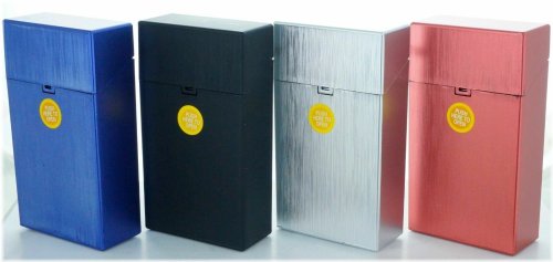 Metallic Push-to-Open Cigarette Case Set