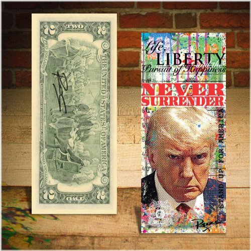 Patriotic Presidential Portrait $2 Bill by Rency