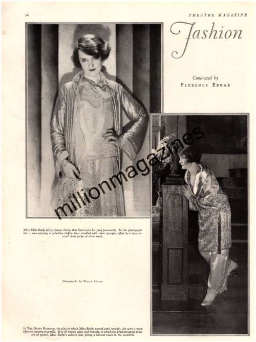 Theatre Style Time Capsule: 1928 Billie Burke Original Print