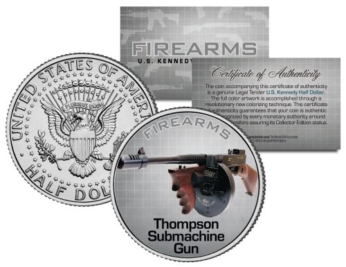 Kennedy Half Dollar Thompson Submachine Gun Coin