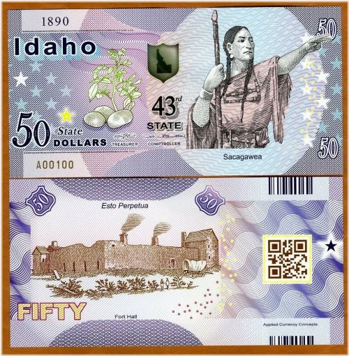 Fort Hall Sacagawea $50 Polymer Note