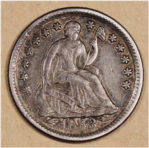 1853-o Liberty Seated Half Dime XF
